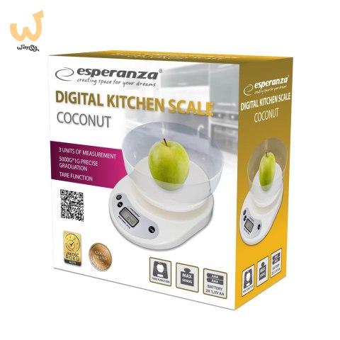 ESPERANZA WAGA KUCHENNA Z MISĄ COCONUT EKS007 ESPERANZA WAGA KUCHENNA Z MISĄ COCONUT EKS007