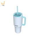 Kubek termiczny z teleskopową słomką Kambukka Rio Tumbler 950ml Frosty Coconut