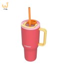 Kubek termiczny z teleskopową słomką Kambukka Rio Tumbler 950ml Pink Papaya