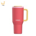 Kubek termiczny z teleskopową słomką Kambukka Rio Tumbler 950ml Pink Papaya