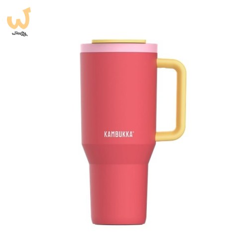 Kubek termiczny z teleskopową słomką Kambukka Rio Tumbler 950ml Pink Papaya Kubek termiczny z teleskopową słomką Kambukka Rio Tumbler 950ml Pink Papaya