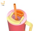 Kubek termiczny z teleskopową słomką Kambukka Rio Tumbler 950ml Pink Papaya