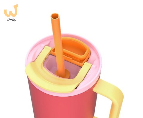 Kubek termiczny z teleskopową słomką Kambukka Rio Tumbler 950ml Pink Papaya Kubek termiczny z teleskopową słomką Kambukka Rio Tumbler 950ml Pink Papaya