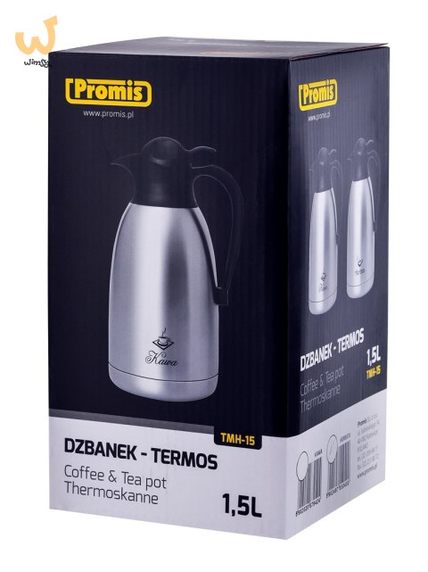 PROMIS DZBANEK STALOWY 1,5 L, NADRUK HERBATA TMH15 PROMIS DZBANEK STALOWY 1,5 L, NADRUK HERBATA TMH15