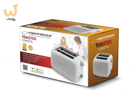 Toster Esperanza Ciabatta EKT002 (600W; kolor biały) Toster Esperanza Ciabatta EKT002 (600W; kolor biały)