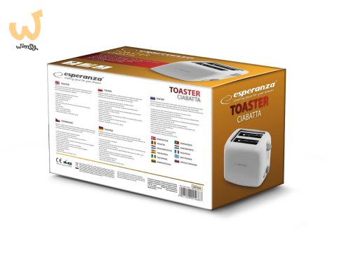 Toster Esperanza Ciabatta EKT002 (600W; kolor biały) Toster Esperanza Ciabatta EKT002 (600W; kolor biały)