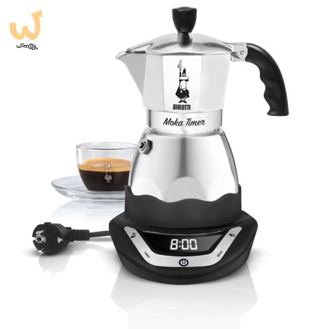 Kawiarka elektryczna BIALETTI Moka Timer (365 W; kolor srebrny) Kawiarka elektryczna BIALETTI Moka Timer (365 W; kolor srebrny)