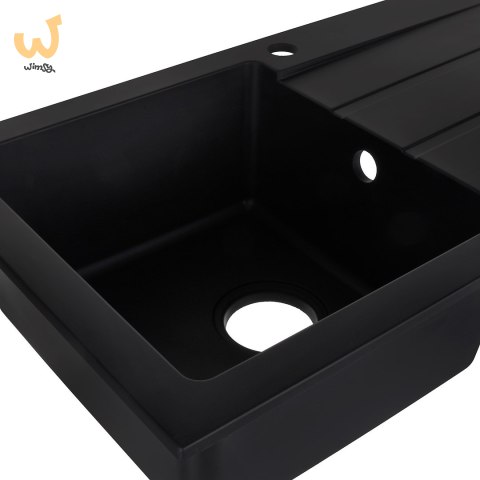 Zlewozmywak granitowy jednokomorowy z ociekaczem MAIDSINKS 76x44 1B 1D volcano (Pyragranit; kolor czarny) Zlewozmywak granitowy jednokomorowy z ociekaczem MAIDSINKS 76x44 1B 1D volcano (Pyragranit; kolor czarny)