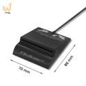 QOLTEC CZYTNIK CHIPOWYCH KART ID INTELIGENTNY | SCR-0636 | USB TYP C