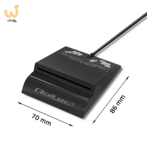 QOLTEC CZYTNIK CHIPOWYCH KART ID INTELIGENTNY | SCR-0636 | USB TYP C QOLTEC CZYTNIK CHIPOWYCH KART ID INTELIGENTNY | SCR-0636 | USB TYP C