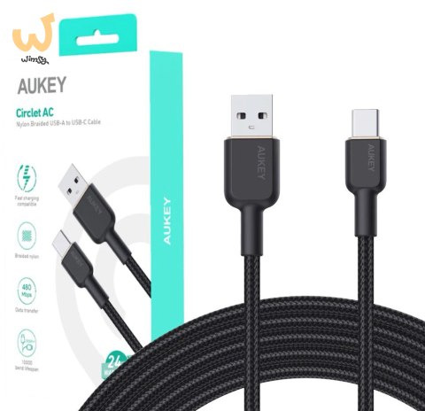 AUKEY CB-NAC2 KABEL USB-C QC PD 1.8M 3A 60W NYLON AUKEY CB-NAC2 KABEL USB-C QC PD 1.8M 3A 60W NYLON