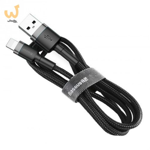 BASEUS KABEL LIGHTNING USB 2,4A 1M SZARO-CZARNY BASEUS KABEL LIGHTNING USB 2,4A 1M SZARO-CZARNY