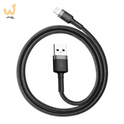 BASEUS KABEL LIGHTNING USB 2,4A 1M SZARO-CZARNY BASEUS KABEL LIGHTNING USB 2,4A 1M SZARO-CZARNY