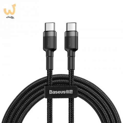 BASEUS KABEL USB-C DO USB-C 60W 1M (CZARNO-SZARY)