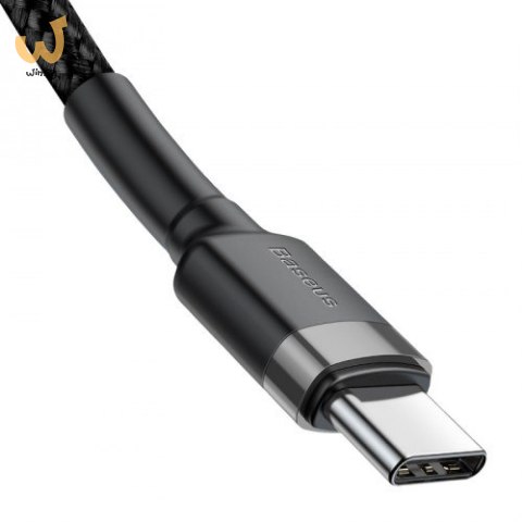 BASEUS KABEL USB-C DO USB-C 60W 1M (CZARNO-SZARY) BASEUS KABEL USB-C DO USB-C 60W 1M (CZARNO-SZARY)