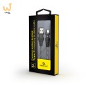 GEMBIRD PREMIUM KABEL USB-C 2.0 (AM/CM) METALOWE WTYKI, OPLOT NYLONOWY 2M, CZARNO/BIAŁY