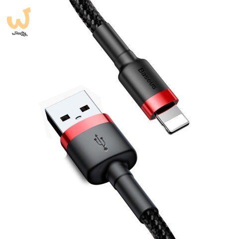 Kabel Baseus CALKLF-C19 (Lightning M - USB 2.0 M; 2m; kolor czarno-czerwony) Kabel Baseus CALKLF-C19 (Lightning M - USB 2.0 M; 2m; kolor czarno-czerwony)