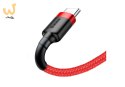 Kabel Baseus Cafule CATKLF-A09 (USB 2.0 - USB typu C ; 0,50m; kolor czerwony)