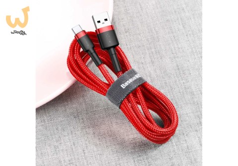 Kabel Baseus Cafule CATKLF-A09 (USB 2.0 - USB typu C ; 0,50m; kolor czerwony) Kabel Baseus Cafule CATKLF-A09 (USB 2.0 - USB typu C ; 0,50m; kolor czerwony)