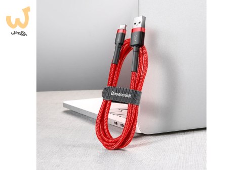 Kabel Baseus Cafule CATKLF-A09 (USB 2.0 - USB typu C ; 0,50m; kolor czerwony) Kabel Baseus Cafule CATKLF-A09 (USB 2.0 - USB typu C ; 0,50m; kolor czerwony)