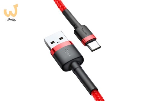 Kabel Baseus Cafule CATKLF-A09 (USB 2.0 - USB typu C ; 0,50m; kolor czerwony) Kabel Baseus Cafule CATKLF-A09 (USB 2.0 - USB typu C ; 0,50m; kolor czerwony)