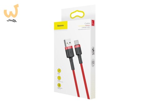 Kabel Baseus Cafule CATKLF-A09 (USB 2.0 - USB typu C ; 0,50m; kolor czerwony) Kabel Baseus Cafule CATKLF-A09 (USB 2.0 - USB typu C ; 0,50m; kolor czerwony)