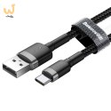 Kabel Baseus Cafule CATKLF-BG1 (USB 2.0 - USB typu C ; 1m; kolor szaro-czarny)