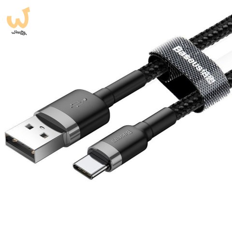 Kabel Baseus Cafule CATKLF-BG1 (USB 2.0 - USB typu C ; 1m; kolor szaro-czarny) Kabel Baseus Cafule CATKLF-BG1 (USB 2.0 - USB typu C ; 1m; kolor szaro-czarny)