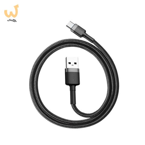 Kabel Baseus Cafule CATKLF-BG1 (USB 2.0 - USB typu C ; 1m; kolor szaro-czarny) Kabel Baseus Cafule CATKLF-BG1 (USB 2.0 - USB typu C ; 1m; kolor szaro-czarny)