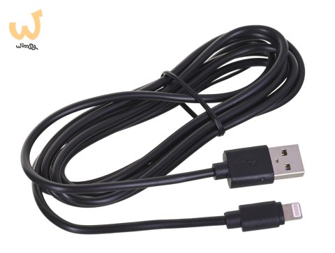 Kabel GEMBIRD CC-USB2-AMLM-2M (USB 2.0 M - Lightning M; 2m; kolor czarny) Kabel GEMBIRD CC-USB2-AMLM-2M (USB 2.0 M - Lightning M; 2m; kolor czarny)