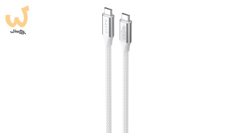 Kabel Havit Typ C-Typ C CB6290 (biały/szary; 100cm) Kabel Havit Typ C-Typ C CB6290 (biały/szary; 100cm)