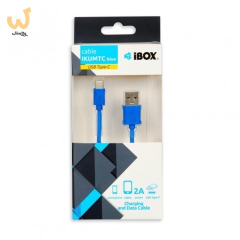 Kabel IBOX IKUMTCB (USB 2.0 typu A - USB typu C ; 1m; kolor niebieski) Kabel IBOX IKUMTCB (USB 2.0 typu A - USB typu C ; 1m; kolor niebieski)