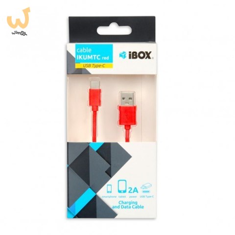 Kabel IBOX IKUMTCR (USB 2.0 typu A - USB typu C ; 1m; kolor czerwony) Kabel IBOX IKUMTCR (USB 2.0 typu A - USB typu C ; 1m; kolor czerwony)