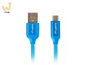 Kabel Lanberg Premium CA-USBM-20CU-0010-BL (USB 2.0 - Micro USB typu B ; 1m; kolor niebieski)