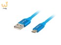 Kabel Lanberg Premium CA-USBM-20CU-0018-BL (USB 2.0 - Micro USB typu B ; 1,8m; kolor niebieski)