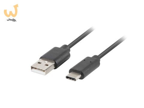 Kabel Lanberg QC 3.0 CA-USBO-20CU-0010-BK (USB 2.0 typu A - USB typu C ; 1m; kolor czarny)