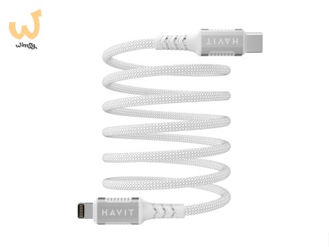 Kabel magnetyczny Havit Typ C-Lightning (biały) Kabel magnetyczny Havit Typ C-Lightning (biały)