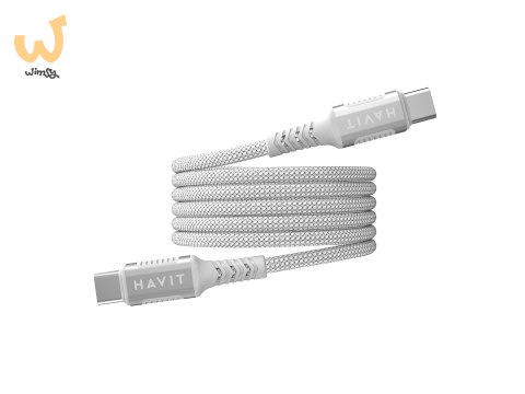 Kabel magnetyczny Havit Typ C-Typ C CB6297 (biały) Kabel magnetyczny Havit Typ C-Typ C CB6297 (biały)