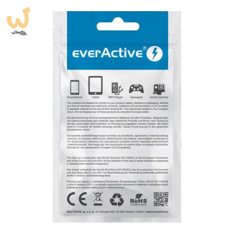 Kabel zasilający everActive CBS-1MW (USB - Micro USB ; 1m; kolor biały) Kabel zasilający everActive CBS-1MW (USB - Micro USB ; 1m; kolor biały)