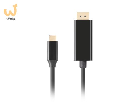 LANBERG KABEL USB-C(M)->DISPLAYPORT(M) 3M 4K 60HZ CZARNY CA-CMDP-10CU-0030-BK LANBERG KABEL USB-C(M)->DISPLAYPORT(M) 3M 4K 60HZ CZARNY CA-CMDP-10CU-0030-BK