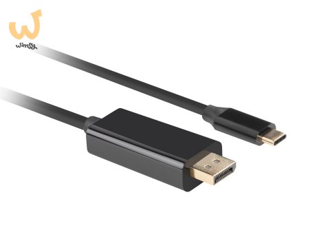 LANBERG KABEL USB-C(M)->DISPLAYPORT(M) 3M 4K 60HZ CZARNY CA-CMDP-10CU-0030-BK LANBERG KABEL USB-C(M)->DISPLAYPORT(M) 3M 4K 60HZ CZARNY CA-CMDP-10CU-0030-BK
