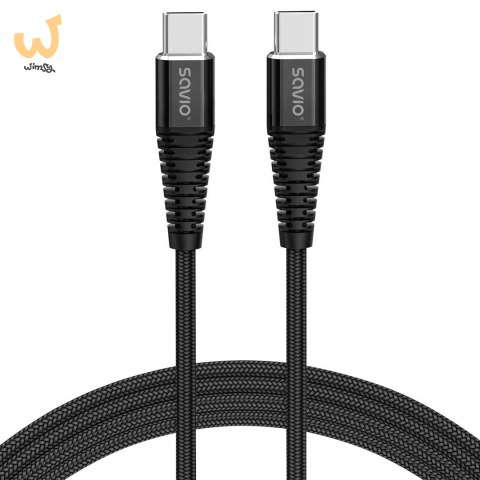 SAVIO KABEL USB TYP C - USB TYP C 5A, 2M CL-160 SAVIO KABEL USB TYP C - USB TYP C 5A, 2M CL-160