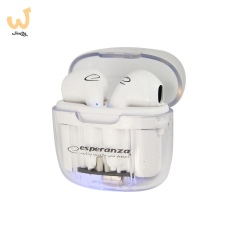 ESPERANZA SŁUCHAWKI DOUSZNE BLUETOOTH TWS ANTHE WHITERDERA EH237W ESPERANZA SŁUCHAWKI DOUSZNE BLUETOOTH TWS ANTHE WHITERDERA EH237W