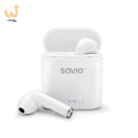 Słuchawki bezprzewodowe SAVIO TWS-01 (douszne; bezprzewodowe, Bluetooth; z wbudowanym mikrofonem; kolor biały