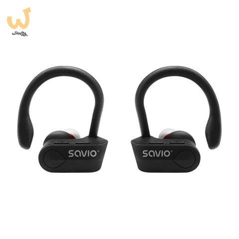Słuchawki bezprzewodowe SAVIO TWS-03 (bluetooth; bezprzewodowe, Bluetooth; z wbudowanym mikrofonem; kolor czarny Słuchawki bezprzewodowe SAVIO TWS-03 (bluetooth; bezprzewodowe, Bluetooth; z wbudowanym mikrofonem; kolor czarny