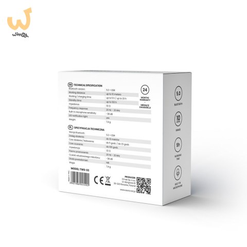 Słuchawki bezprzewodowe SAVIO TWS-03 (bluetooth; bezprzewodowe, Bluetooth; z wbudowanym mikrofonem; kolor czarny Słuchawki bezprzewodowe SAVIO TWS-03 (bluetooth; bezprzewodowe, Bluetooth; z wbudowanym mikrofonem; kolor czarny