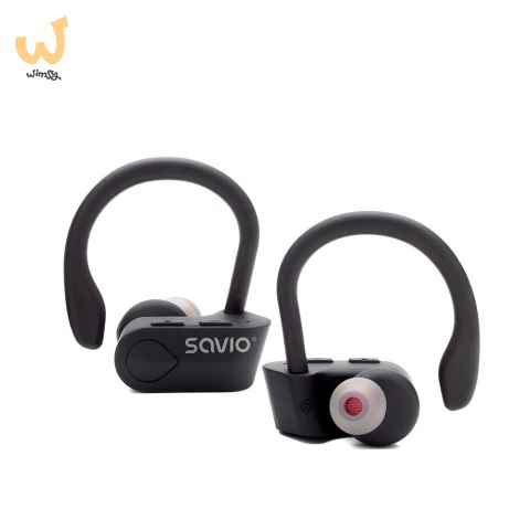 Słuchawki bezprzewodowe SAVIO TWS-03 (bluetooth; bezprzewodowe, Bluetooth; z wbudowanym mikrofonem; kolor czarny Słuchawki bezprzewodowe SAVIO TWS-03 (bluetooth; bezprzewodowe, Bluetooth; z wbudowanym mikrofonem; kolor czarny
