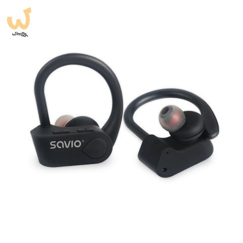 Słuchawki bezprzewodowe SAVIO TWS-03 (bluetooth; bezprzewodowe, Bluetooth; z wbudowanym mikrofonem; kolor czarny Słuchawki bezprzewodowe SAVIO TWS-03 (bluetooth; bezprzewodowe, Bluetooth; z wbudowanym mikrofonem; kolor czarny