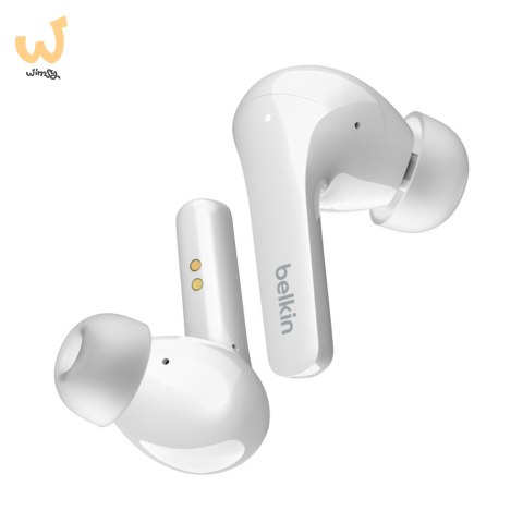 Słuchawki bezprzewodowe douszne Belkin SoundForm Flow Noise Cancellation Earbuds ANC BT5.2 IPX5 White Słuchawki bezprzewodowe douszne Belkin SoundForm Flow Noise Cancellation Earbuds ANC BT5.2 IPX5 White