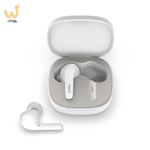 Słuchawki bezprzewodowe douszne Belkin SoundForm Flow Noise Cancellation Earbuds ANC BT5.2 IPX5 White Słuchawki bezprzewodowe douszne Belkin SoundForm Flow Noise Cancellation Earbuds ANC BT5.2 IPX5 White